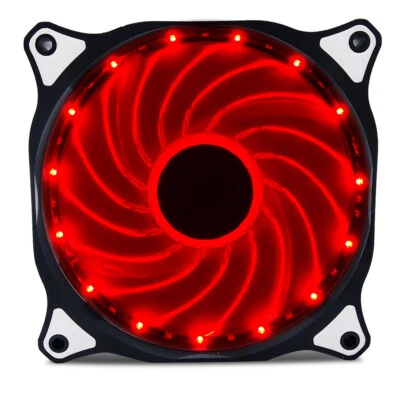 Vetroo Red 120mm 15LED Cooling Case Fan for PC Computer Quiet Edition CPU Cooler - Image 1 of 4