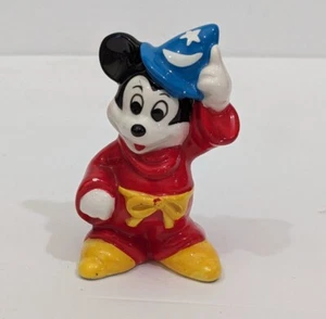 Disney Mickey Mouse Fantasia Sorcerer's Apprentice Figurine Ceramic Japan - Picture 1 of 9