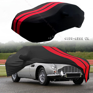 Red/Black Indoor Car Cover Stain Stretch Dustproof For Aston Martin V8