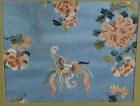 Chinese Silk Embroidery Flowers and Butterfly Forbidden Stitch Antique