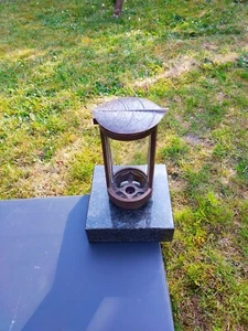 Bronze Grave Lantern Display Model Cemetery Memorial Light Weatherproof Chic - Picture 1 of 8