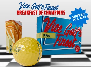 3 VICE PRO - Breakfast Ball BREAKFAST OF CHAMPIONS Limited Edition Golf Ball - Picture 1 of 2