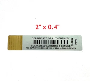 500Pcs Certificate of Authenticity HOLOGRAM SECURITY WARRANTY LABELS STICKERS - Picture 1 of 5