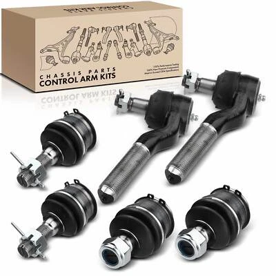 6x extremidade da haste de amarração dianteira e junta esférica para Ford F-250 1985 1986 1987 1988-1994 4WD - Imagem 1 de 4