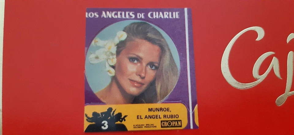 Sticker LOS ÁNGELES DE CHARLEY CROPAN 1976 VINTAGE TV MUNROE ANGEL RUBIO - Imagen 1 de 4
