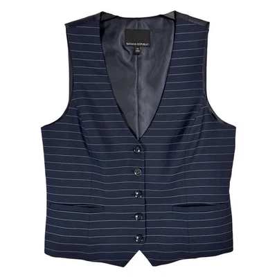 Chaleco Traje a Rayas Banana Republic Talla 10 Chaleco a Medida Ropa de Hombre de Negocios Foto 1 de 4