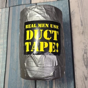 Cool Can Holder "Real Men Use Duct Tape" Foam Insulated Can Coozie for Men Gift - Picture 1 of 6