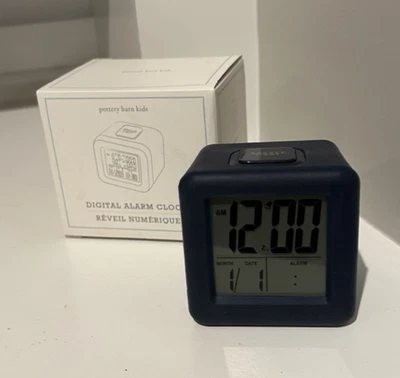 Pottery Barn Kids Digital Alarm Clock Navy Blue - Image 1 of 2