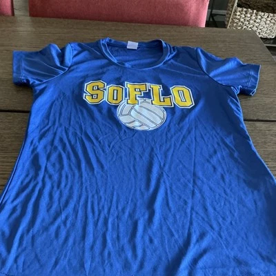 Camiseta deportiva Sport-Tek para mujer Soflo voleibol manga corta-azul-mediana Foto 1 de 4