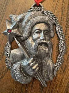 Michael Ricker Decorazione Natalizia Peltro Babbo Natale Edizione 1992 147/2500 USA - Foto 1 di 6