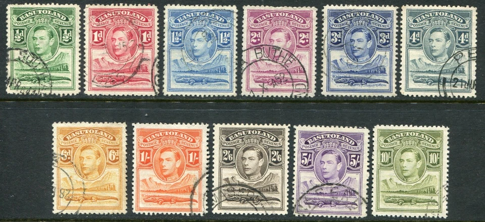 Basutoland 1938 1⁄2d-10s SG 18-28 б/у (cat. £55) - Изображение 1 из 1