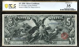 1896 $5 Educational Silver Certificate PCGS VF35 LOOKS STUNNING! - Picture 1 of 2