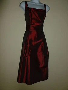 873- VESTIDO DE GRADUACIÓN EDEN MAIDS 7287 TALLA 10 ROJO MARRÓN DAMA DE HONOR FIESTA - Imagen 1 de 4