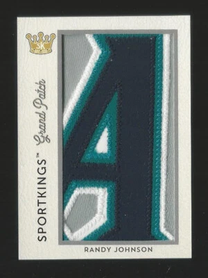 2020 SportKings Grand Patch Randy Johnson Mariners GU Letterman Patch True 1/1 - Image 1 of 2