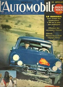 L'AUTOMOBILE 179 1961 TRIUMPH HERALD SALOON, SIMCA ARONDE P60 MONACO, FIAT GP - Imagen 1 de 2