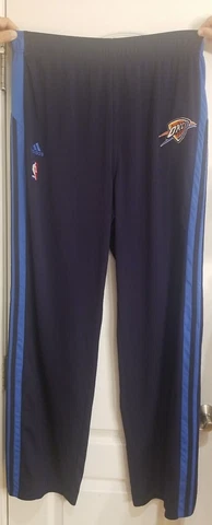 OKLAHOMA CITY THUNDER NBA Breakaway Warm-Up Adidas Pants (Men's US sz 2XLT) Cover