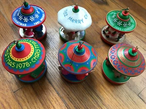 6 Vintage Hallmark Carousel Ornaments Set 1979 to 1983 - Picture 1 of 8