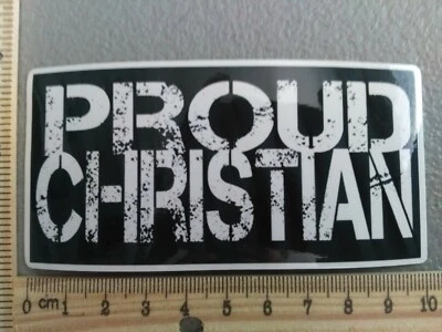 ¡OFERTA! Calcomanía de vinilo negra orgullosa cristiana Dios mormón meme pegatina parachoques coche camión Foto 1 de 4