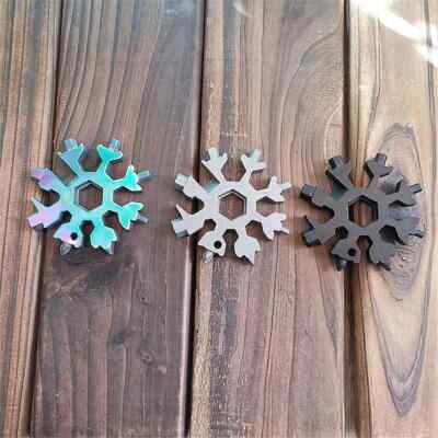 18 in 1 Snowflake EDC Multi Tool bottle opener Gift for bicycle bike Outdoor - Image 1 of 4