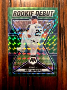 2022 Panini Mosaic - Rookie Debut Matt Manning #RD-14 Green Mosaic Prizm (RC) - Picture 1 of 2