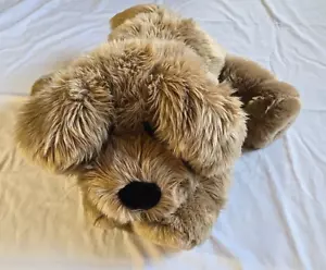 Commonwealth Plüsch Schaf Hund Stofftier Kissen groß 25 Zoll braun hellbraun Vintage Labor - Bild 1 von 9