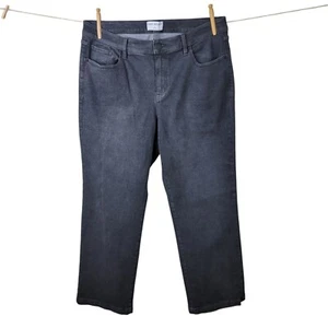 Jeans Lane Bryant 18 39 x 30 Denim tiro alto gris carbón flexible banda de cintura mágica - Imagen 1 de 8