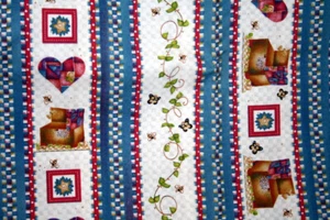 SISTERHOOD OF QUILITNG STRIPE FROM LYNDHURST - 100% COTTON FABRIC - Picture 1 of 4