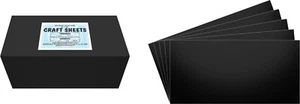 Black Flex Plasticard Polystyrene Craft Sheets - 6"x12" - .060" thick - 100 Pack - Picture 1 of 1