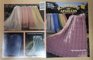 RAINBOW OF AFGHANS ~ 6 Designs to Knit & Crochet ~ ASN Booklet 1124 - Picture 1 of 1