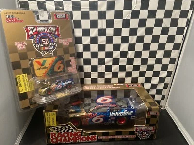 Racing Champions 50th Ann. Mark Martin #6 Valvoline 1:24 & 1:64 Set- Gold - Image 1 of 4