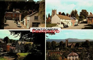 Montgomery, 4 Image Multiview, Wales, Kingsley Postcard - Picture 1 of 2