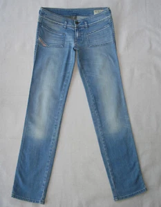 Pantalones de mezclilla ajustados para mujer Diesel Hushy talla 26 azul claro angustiados con elásticos - Imagen 1 de 11