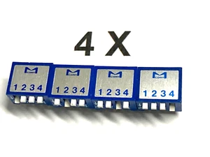 DIP-Schalter, Piano Type 4 Pol, Maruwa YD-04 GA,25mA/24V DC (100mA/50V), 4 Stück - Picture 1 of 4