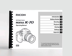 Owners Manual for Ricoh Pentax K-70 K70 Camera - Picture 1 of 1