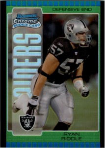 2005 Bowman Chrome Uncirculated Green Refractors Card #164 Ryan Riddle - NO CASE