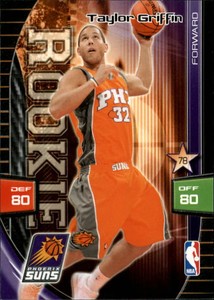 2009-10 Adrenalyn XL Phoenix Suns Basketball Card #116 Taylor Griffin Rookie 