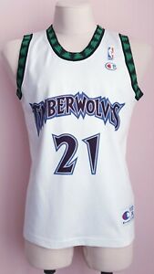 NBA Minnesota Timberwolves Jersey KEVIN GARNET 21 Champion Vintage size 164