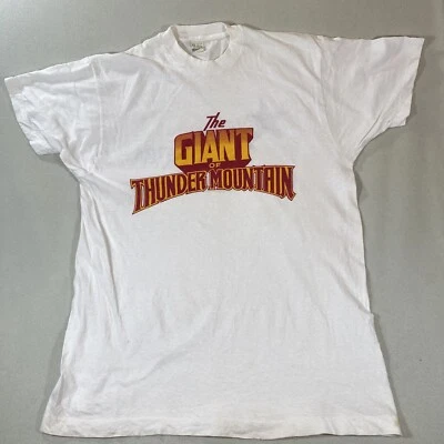 Camisa De Colección Estrellas Pantalla El Gigante del Trueno Montaña XL Hecha en EE. UU. Brad Pitt Jaws Foto 1 de 4