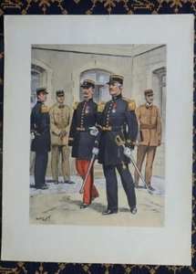 CORPS AUTONOME JUSTICE MILITAIRE~M.TOUSSAINT~UNIFORMES DE L'ARMÉE FRANÇAISE~Pl91 - Picture 1 of 2
