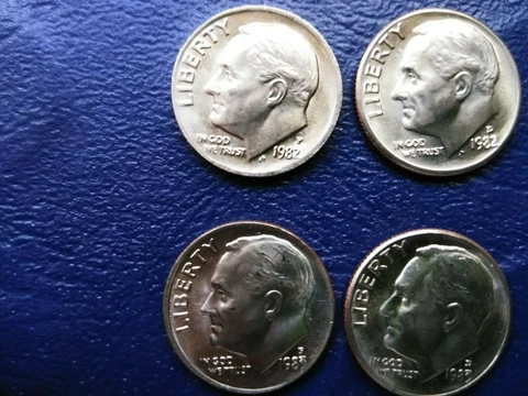 1982&1983 P&D ,S-BU UNC SET OF 6-COINS Cover