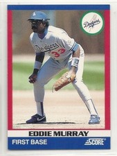 1991 Score Baseball Superstars - #52 - Eddie Murray - Los Angeles Dodgers