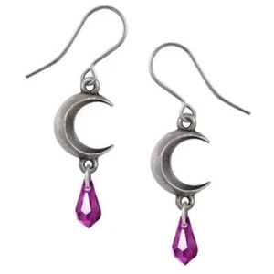 Tears Of The Moon, Amethyst - Earrings, Gothic Luna Mystical, Alchemy England - Picture 1 of 3