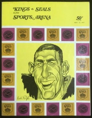 1967 Oakland Seals Los Angeles Kings 1st Yr NHL Program at Forum Expansion RARE! - Image 1 of 2