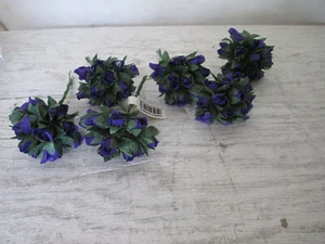 18 Dozen Offray Miniature Stemmed Purple Bell Rose Bouquets - Crafts Scrapbook - Picture 1 of 3