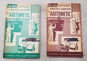 2 CONTINENTAL PRACTICE EXERCISES IN ARITHMETIC Grade 7 & 8 1957 - Picture 1 of 7