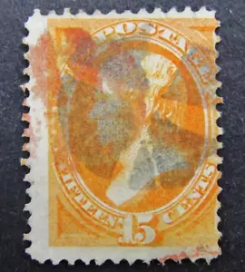 US Sc# 141 USADO {15c H Parrilla Webster } Elegante Cancelación "Escaso de 1870 CV$ 1550,00 - Imagen 1 de 3