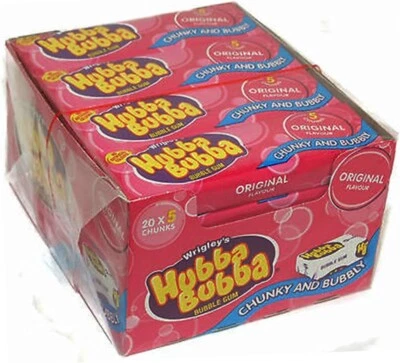 Wrigley's Hubba Bubba Bubble Gum Original Flavour Pack Of 20 X 5 Pcs - Image 1 of 3