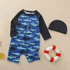 Cartoon Swimwear Beach Set 1 Hat Boys Summer Pieces Suit Swimsuit Girls Baby