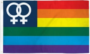 SMALL VENUS 3X5 FLAG FL531 love gay rights marriage unity rainbow pride free shp - Picture 1 of 1