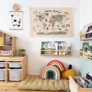 Leinwand Weltkarte Wanddeko - Bild 1 von 4